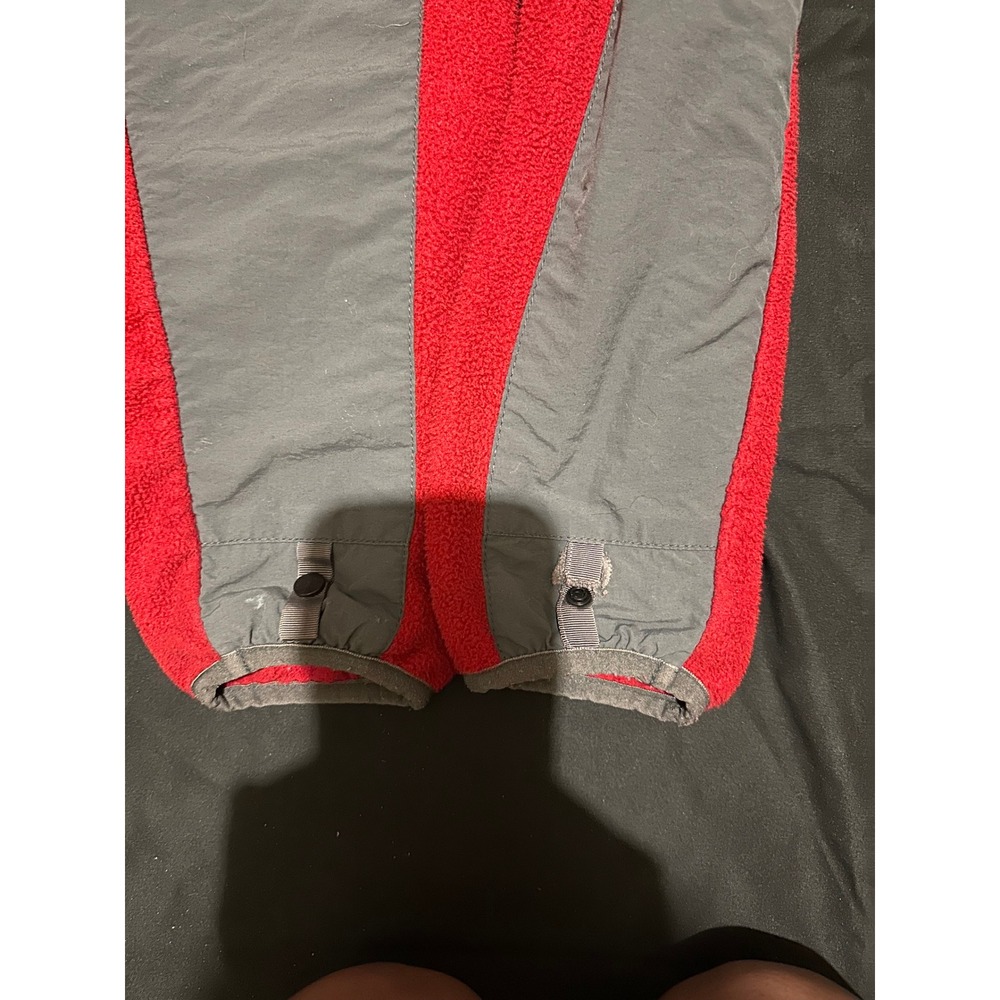 The North Face Denali Full Zip Fleece Jacket Red Grey Mens Medium Pit Zips - Picture 7 of 8